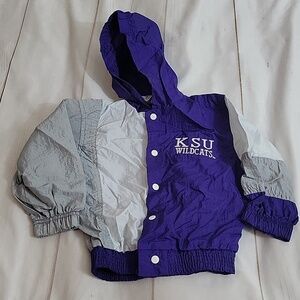 Vintage Kids Little Kings Color Black KSU Kansas State Wildcats Jacket size 2 2T